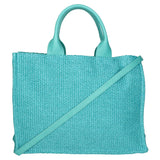 Borsa a mano da donna Misto pelle e tessuto Made in Italy 31x41,5x15,5 cm