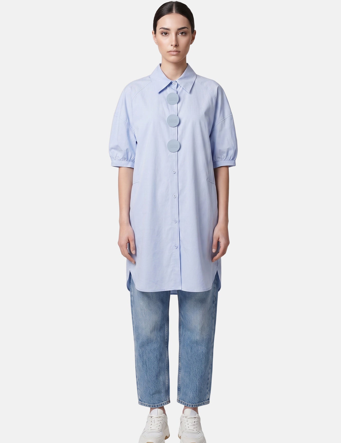 Vestito in Cotone Blu