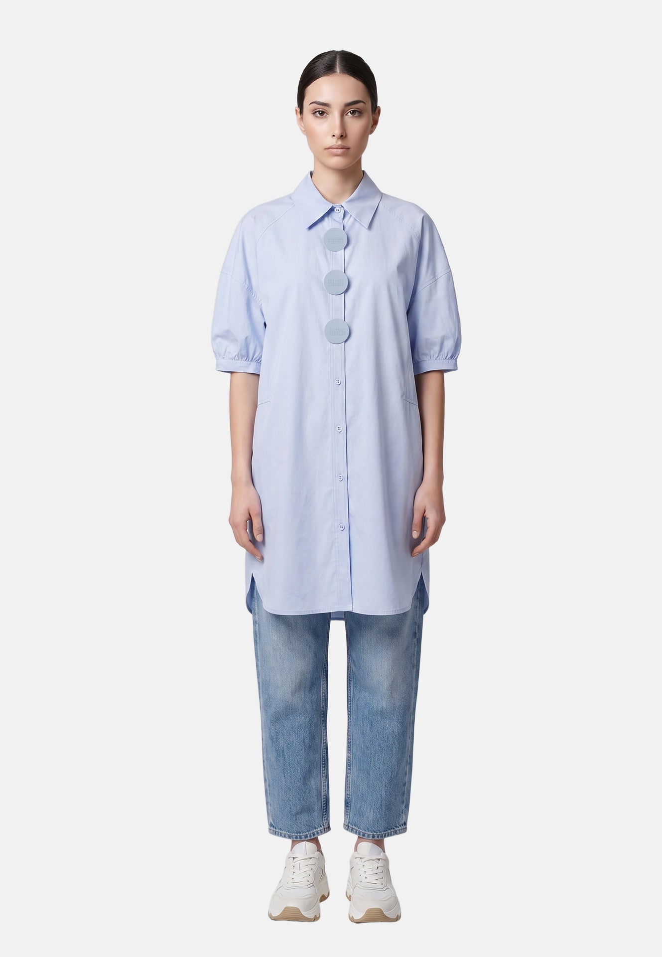 Vestito in Cotone Blu