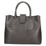 Letizia Borsa a mano da donna Pelle stampata croco 06542-GRIGIO SCURO Gave Lux