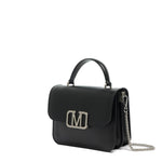 Borsa a mano da donna 100% Pvc FLAT EAR-BLACK + BRUSH SILVER Marc Ellis