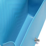 Borsa a mano da donna 100% PVC FLAT M-NORSE BLUE + OFF SILVER Marc Ellis