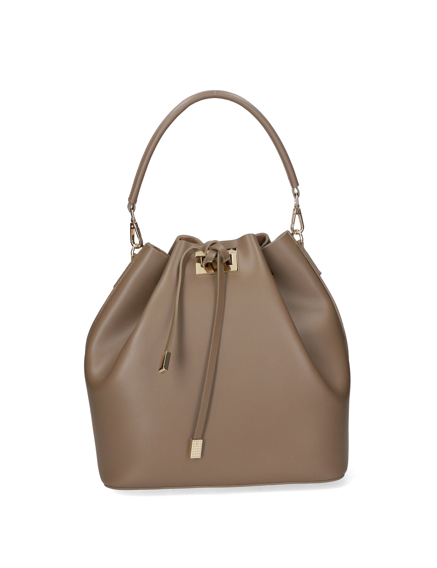 Erina Borsa a mano da donna Vera pelle 8073-L134 TAUPE SCURO Gave Lux