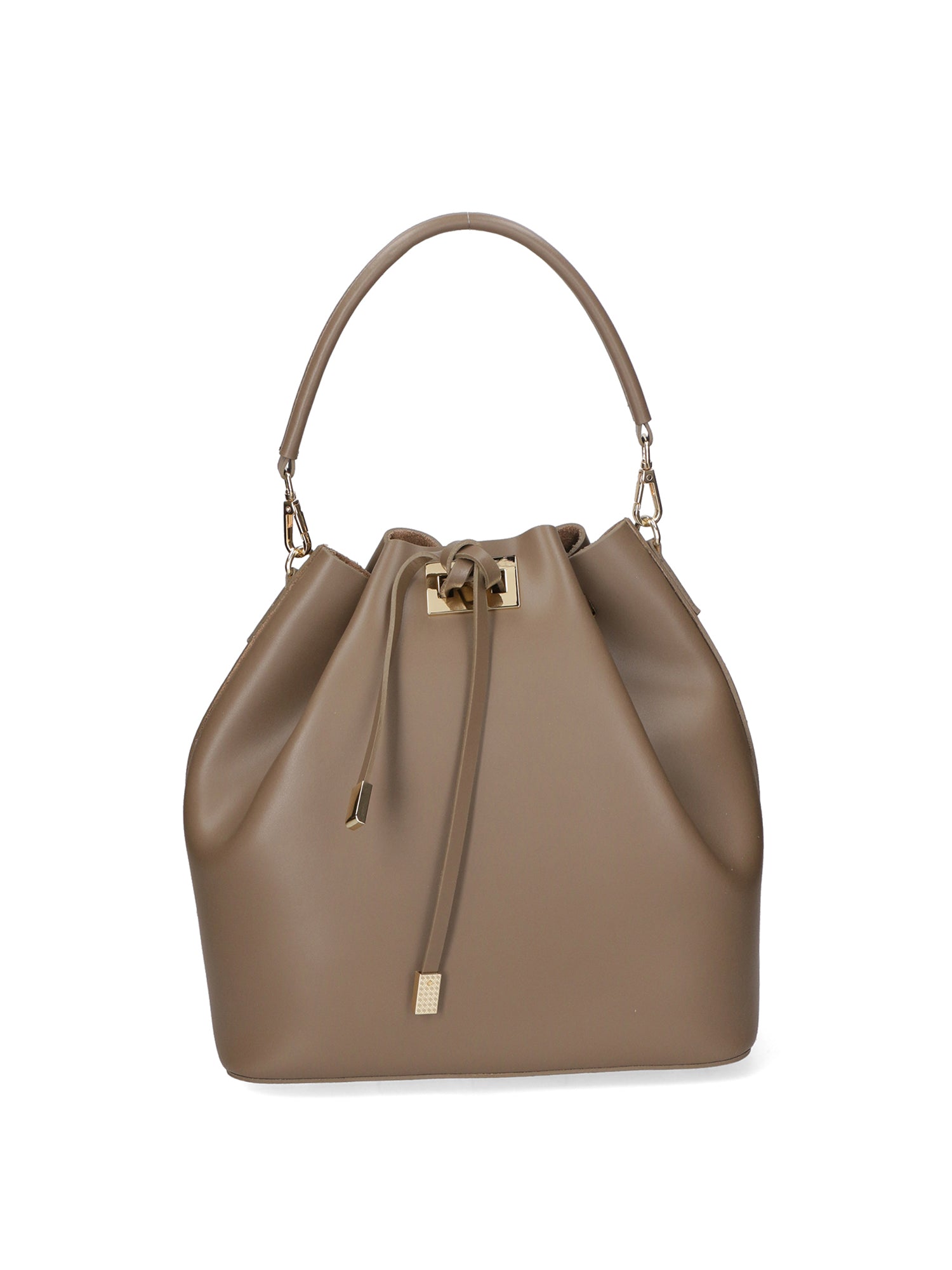 Erina Borsa a mano da donna Vera pelle 8073-L134 TAUPE SCURO Gave Lux