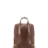 Zaino unisex in vera pelle Made in Italy 100% cotone 4592-TESTA DI MORO Alessia Firenze