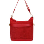 Vera pelle 04163-L130 ROSSO SCURO + SC08 ROSSO Borsa a spalla da donna Elowen Ultra Chiara Ferretti