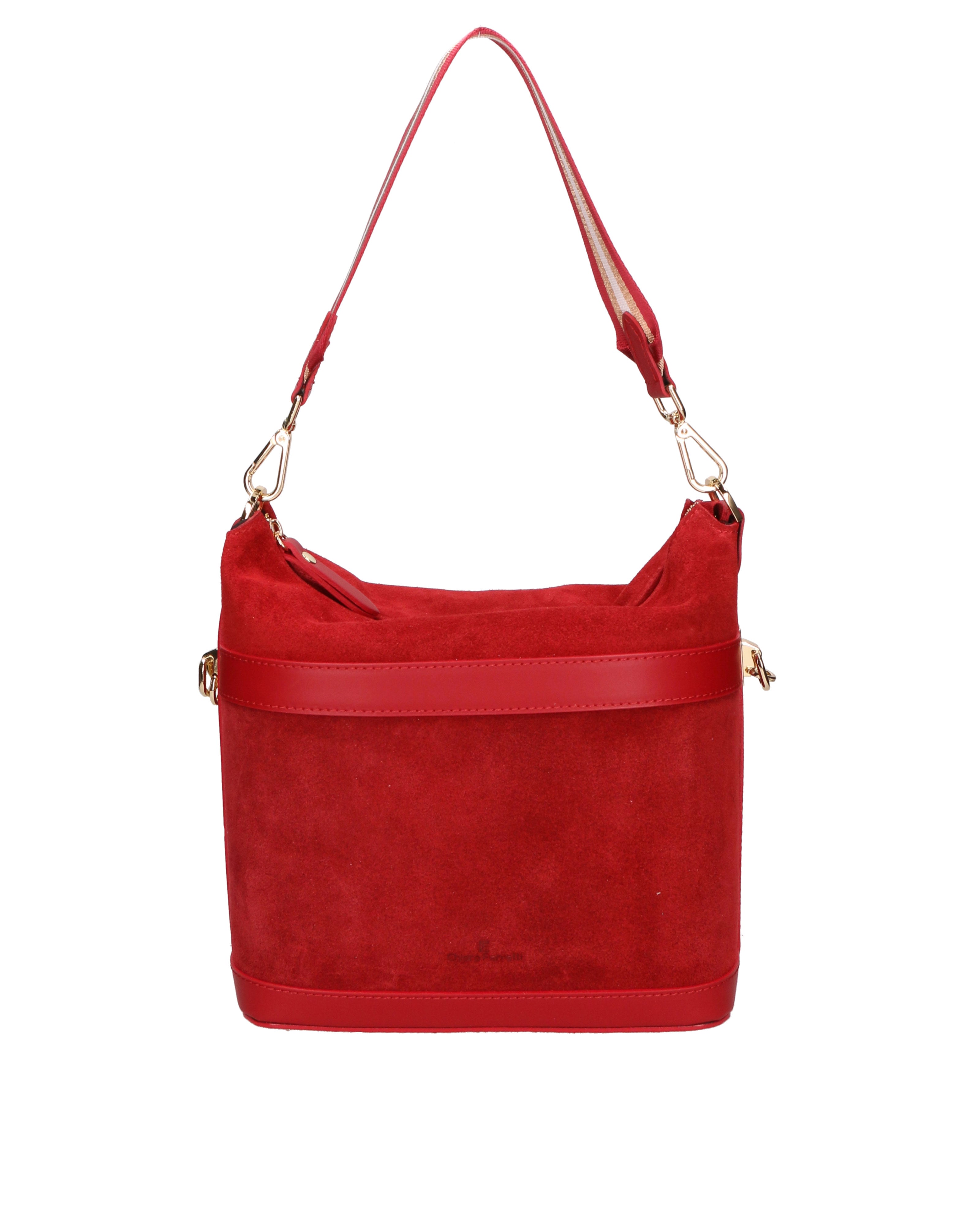Vera pelle 04163-L130 ROSSO SCURO + SC08 ROSSO Borsa a spalla da donna Elowen Ultra Chiara Ferretti