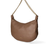 Zelia Nova Borsa a spalla da donna Vera pelle 03818-S11 TAUPE SCURO Chiara Ferretti