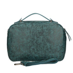 Vera Pelle 6542-PETROLIO Borsa a mano unisex Modello Avelon Gave Lux