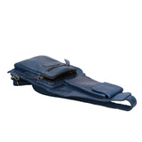 Marsupio da uomo in vera pelle Casual HILB-3338-BLU Hill Burry