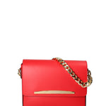 Borsa a tracolla da donna Vera pelle ruga JR-W-1126RU-CORAL RED-GOLD John Richmond