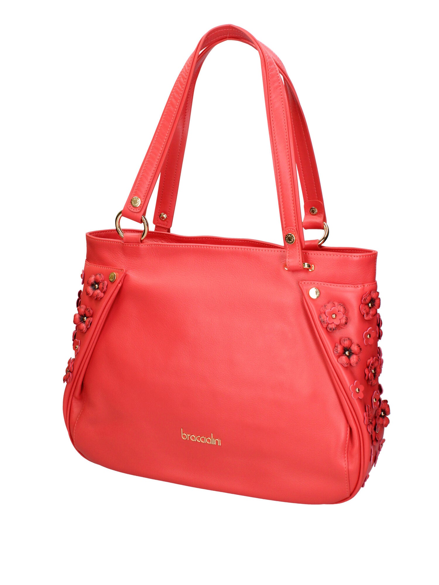Amaranta Ultra Borsa a spalla da donna 100% pelle B17241-ROSSO Braccialini