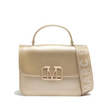 Borsa a mano da donna 100% Pvc FLAT EAR-GOLD + BRUSH GOLD Marc Ellis