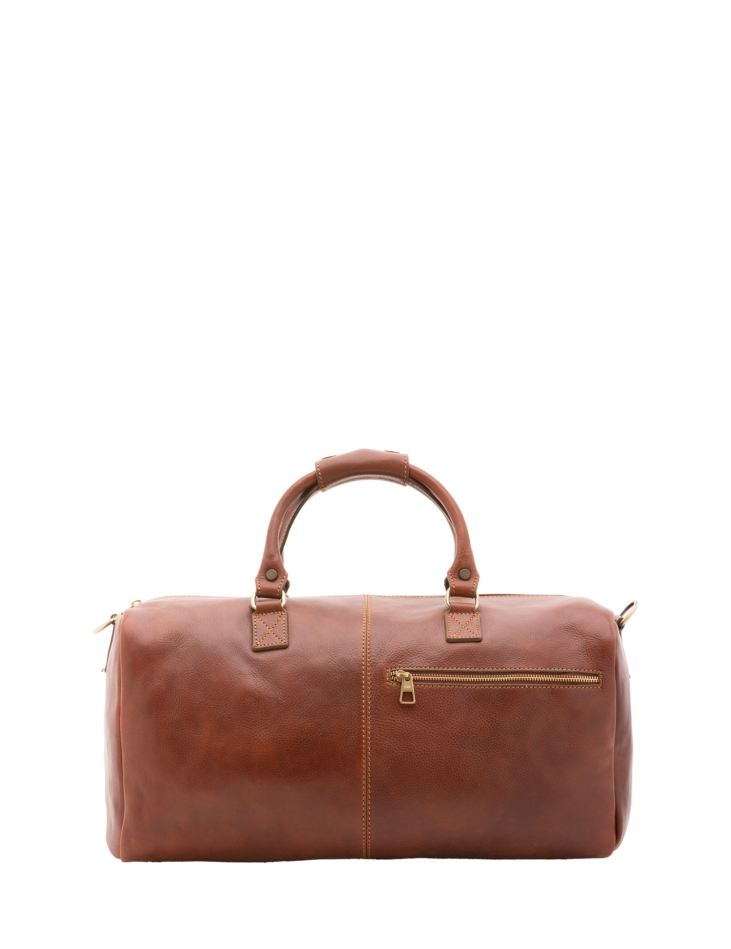 Borsa da viaggio unisex in vera pelle 100% cotone 4311-MARRONE Alessia Firenze