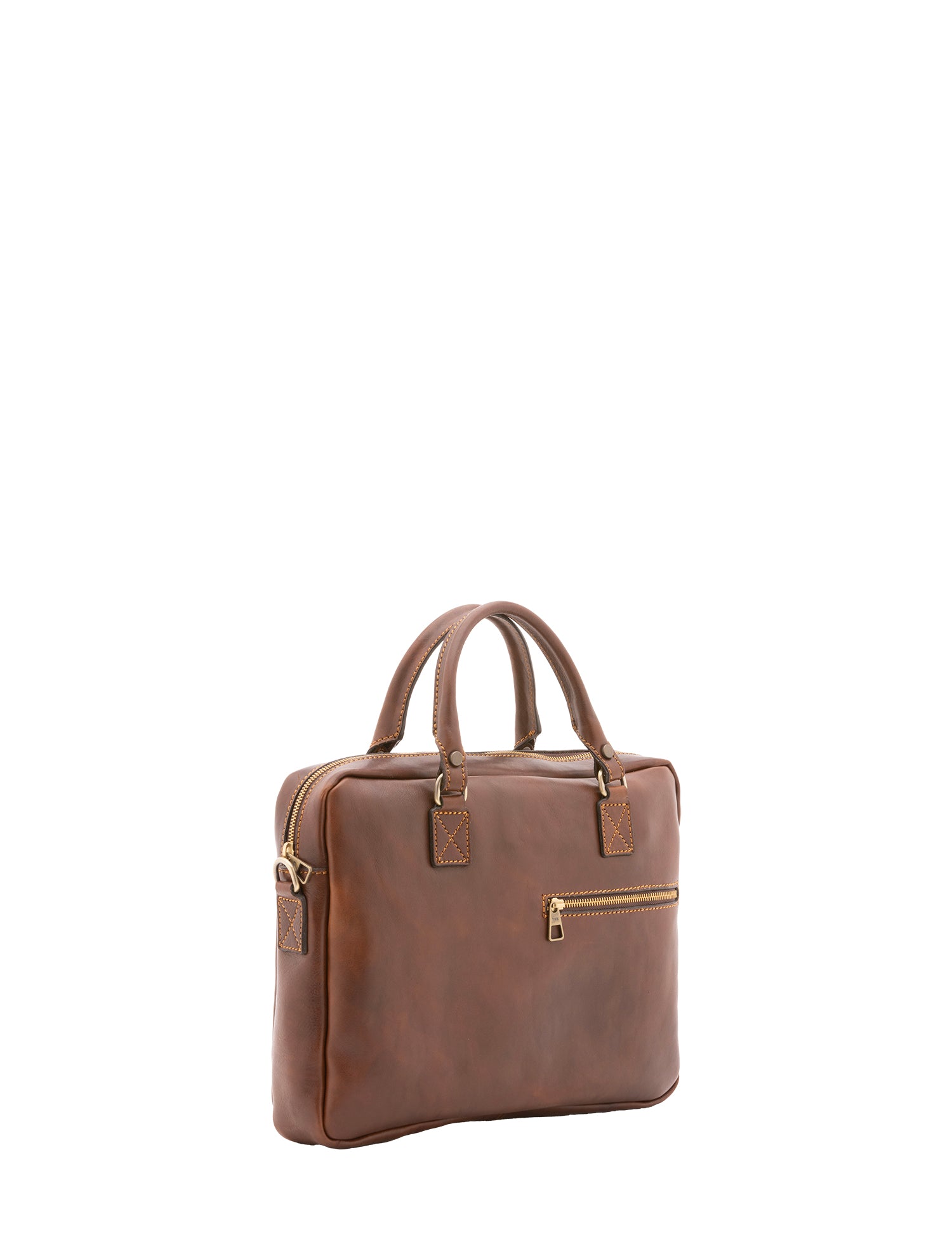 Borsa a mano unisex in vera pelle Made in Italy 4318-TESTA DI MORO Alessia Firenze