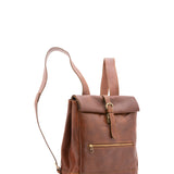 Zaino unisex in vera pelle 100% cotone 4590-MARRONE Alessia Firenze