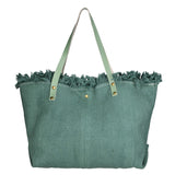Agnese Borsa Shopper da donna Cotone e pelle 04649-D96 MENTA  Gave Lux