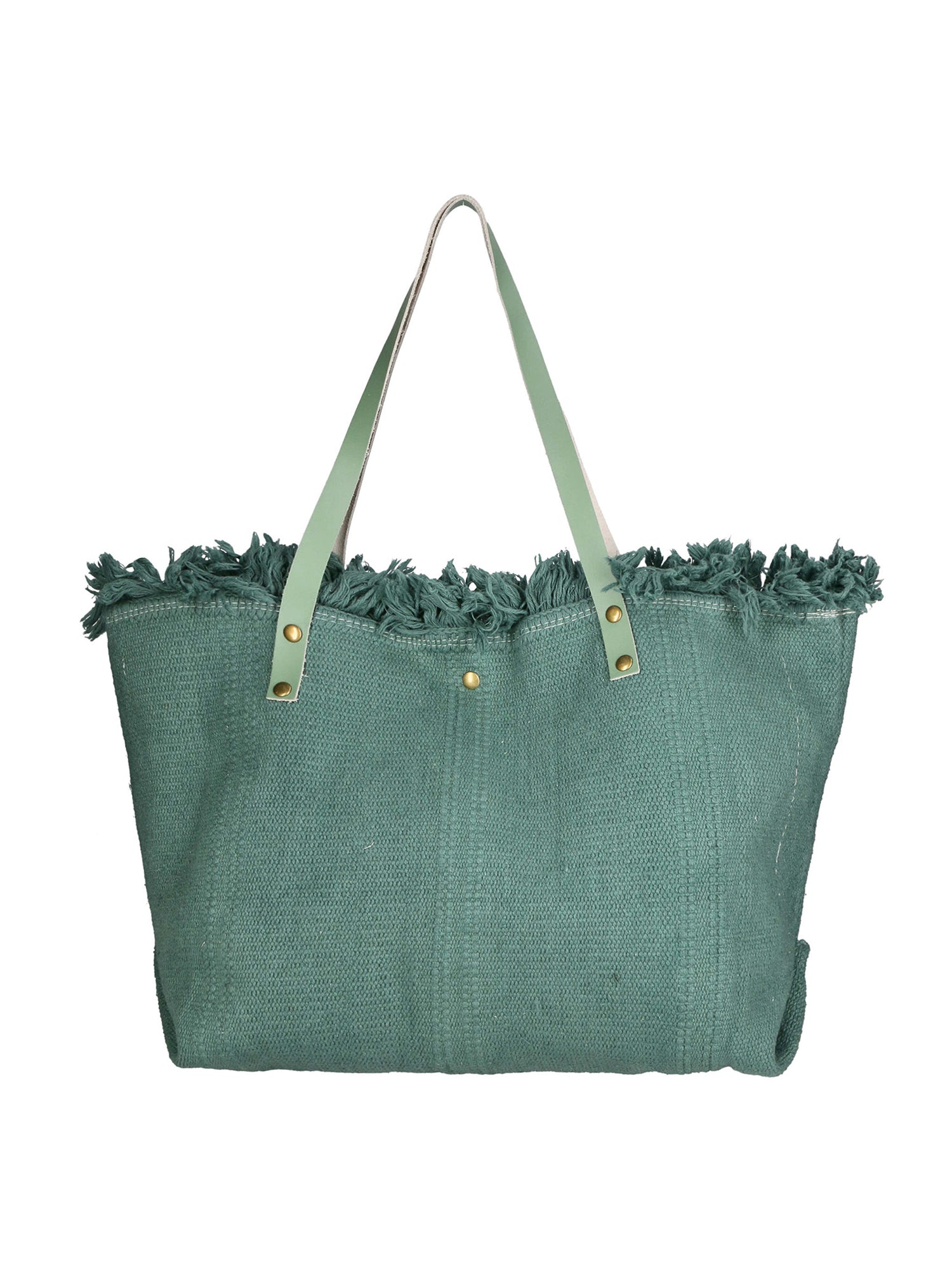 Agnese Borsa Shopper da donna Cotone e pelle 04649-D96 MENTA  Gave Lux