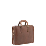 Borsa a mano unisex in vera pelle Made in Italy 4410-TESTA DI MORO Alessia Firenze