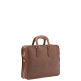 Borsa a mano unisex in vera pelle Made in Italy 4410-TESTA DI MORO Alessia Firenze