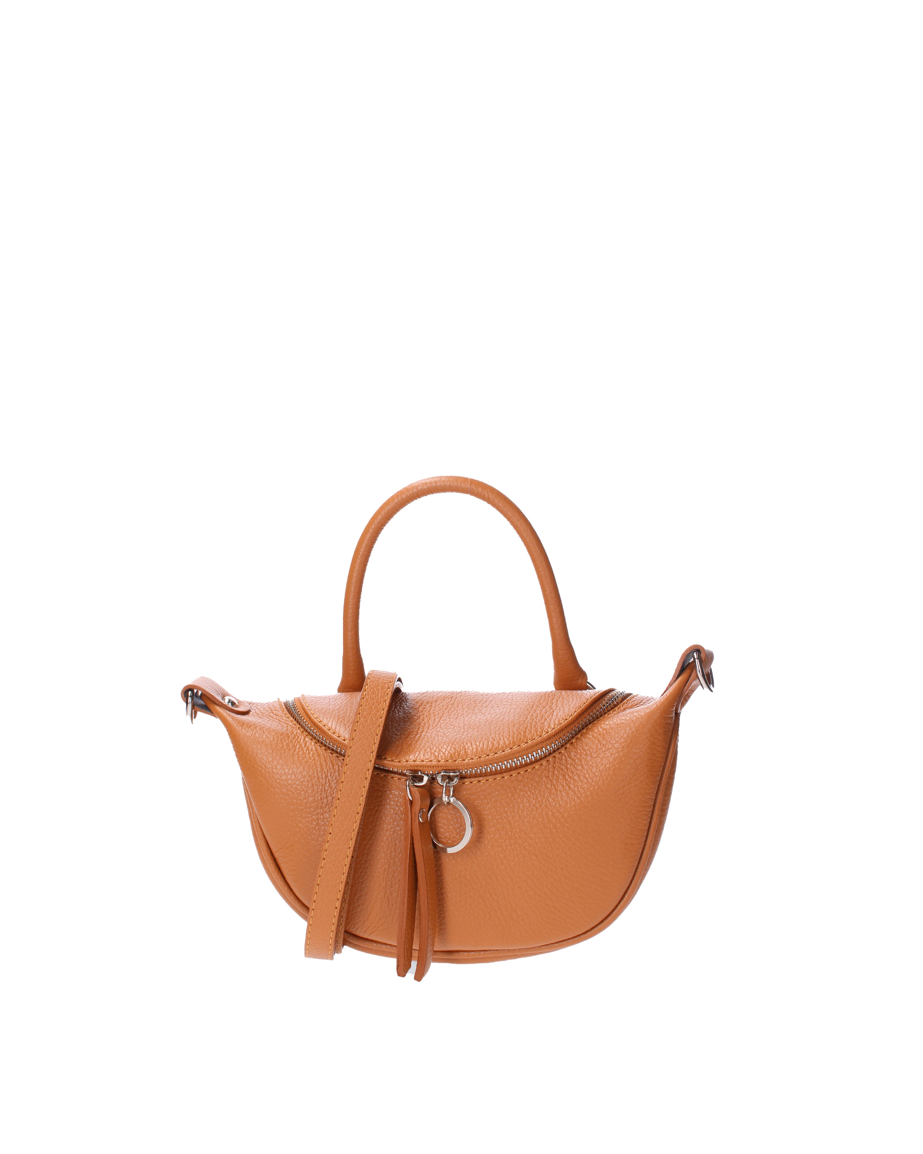 Mae Borsa a mano da donna Vera pelle 07142-D44 CUOIO Viola Castellani