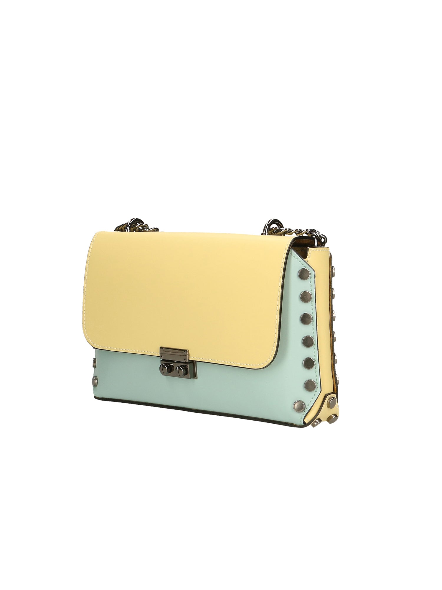 Vera pelle 8641-MARINA+GIALLO Borsa a tracolla da donna Evanthe Pro Gave Lux