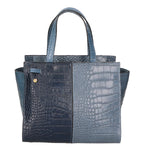 Ariana Borsa a mano da donna Vera pelle stampata cocco 05435-C41 CARTA ZUCCHERO C26 BLU SCURO Gave Lux