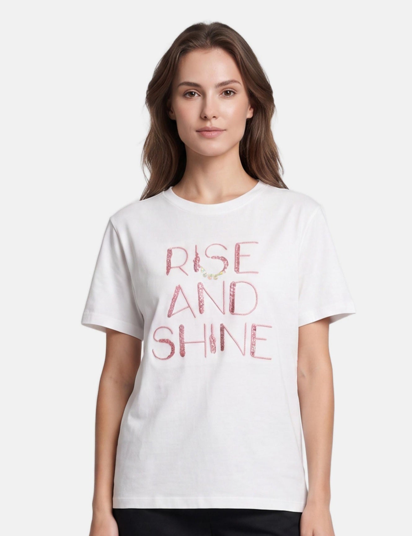 T-shirt in 83,4% Cotone 16,6% Poliammide Rosa
