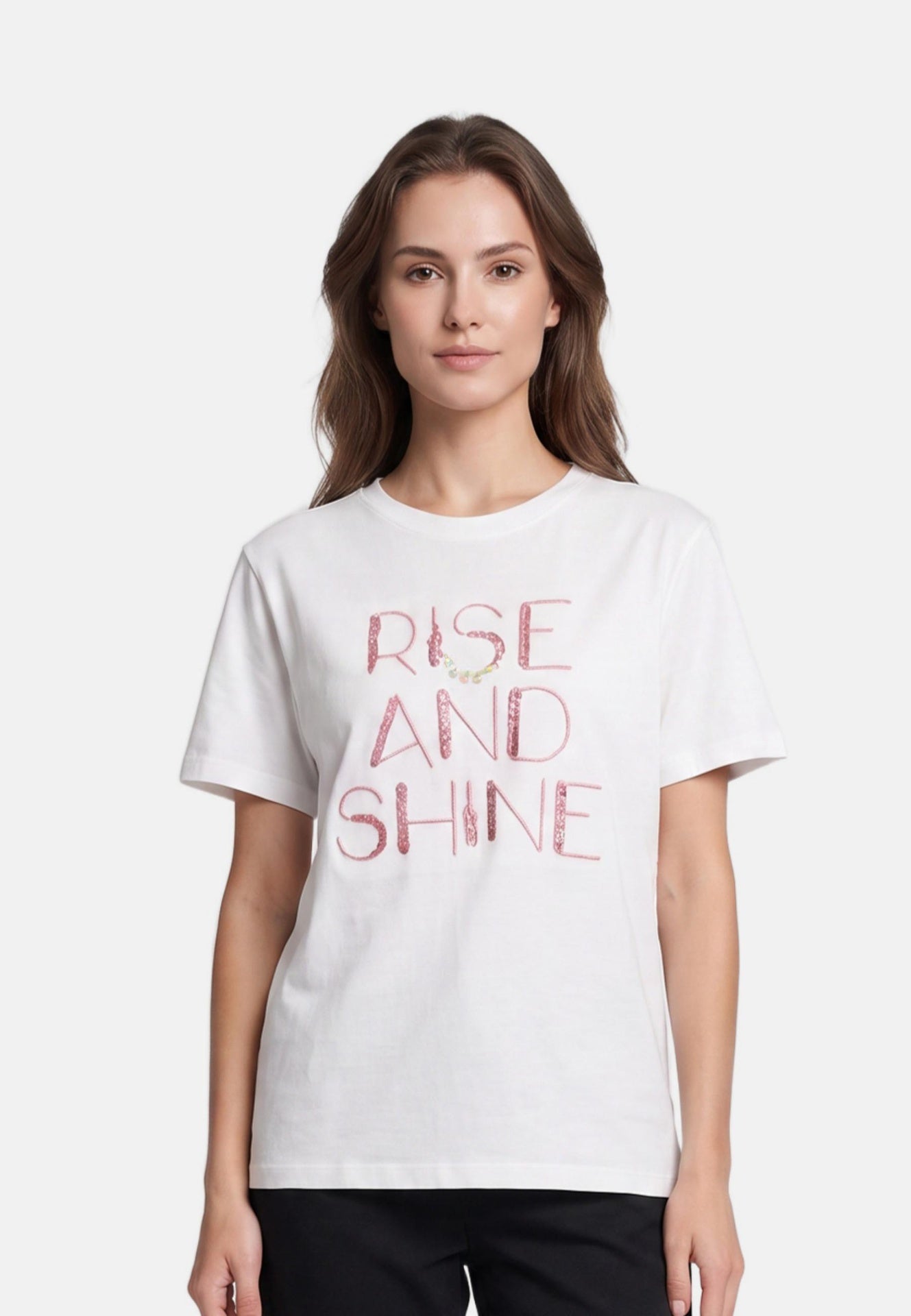 T-shirt in 83,4% Cotone 16,6% Poliammide Rosa