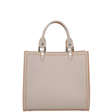 Borsa a mano da donna 100% vera pelle 07262-P 603 TAUPE CHIARO Roberta Rossi