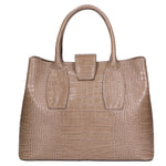 Letizia Borsa a mano da donna Pelle stampata croco 06542-TAUPE SCURO Gave Lux