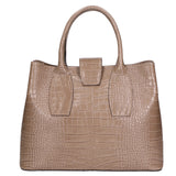 Letizia Borsa a mano da donna Pelle stampata croco 06542-TAUPE SCURO Gave Lux