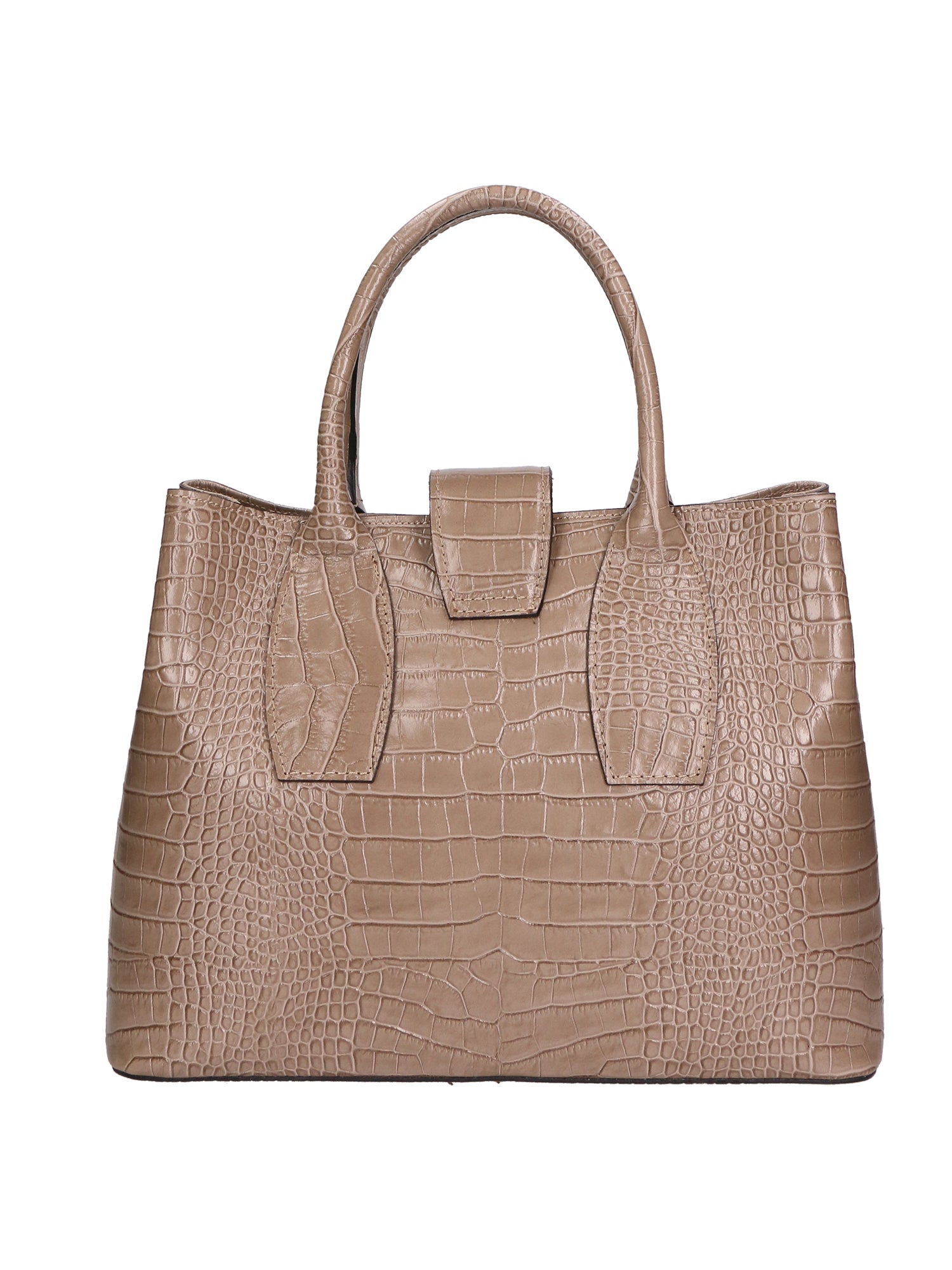 Letizia Borsa a mano da donna Pelle stampata croco 06542-TAUPE SCURO Gave Lux