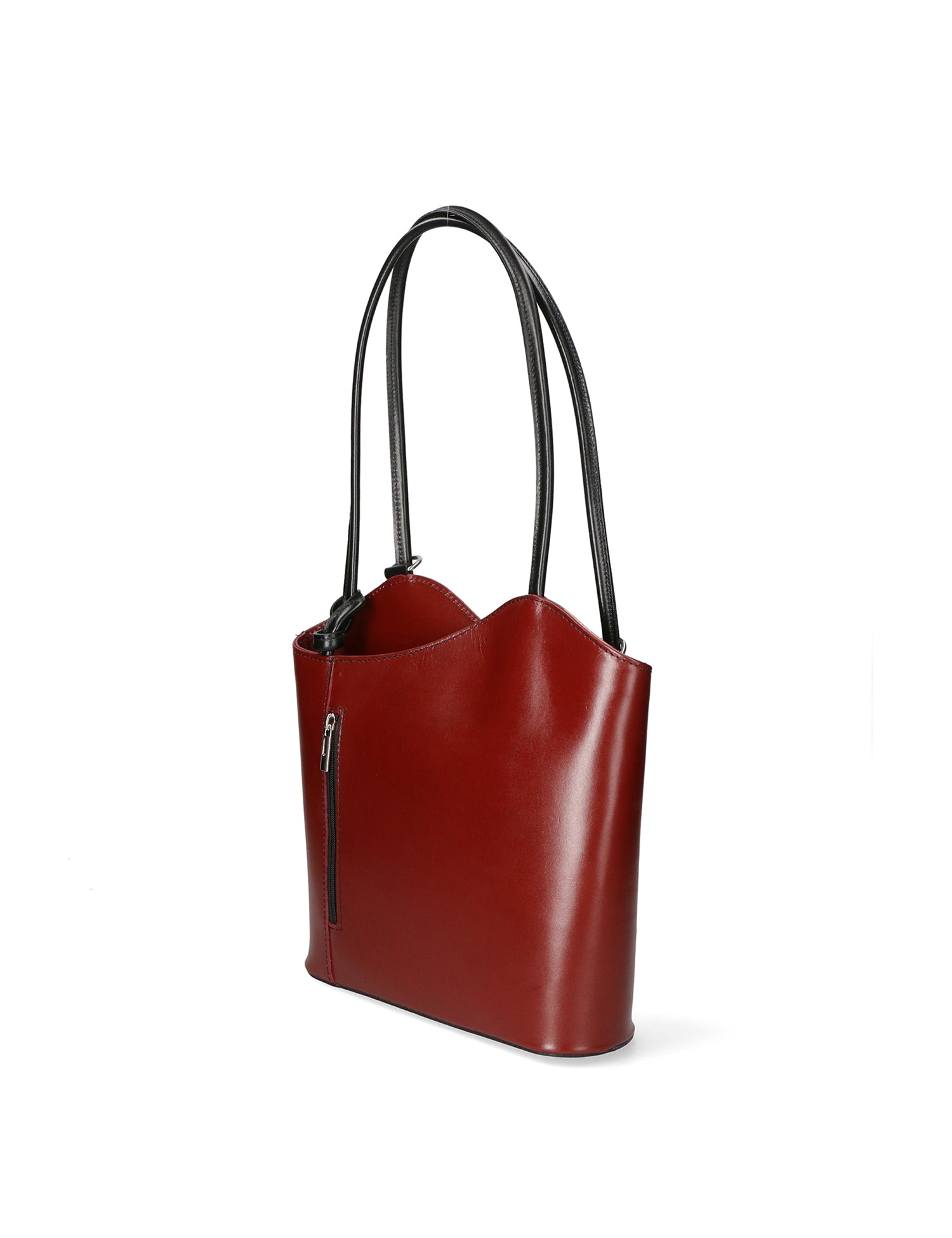 Fabiola Borsa a spalla da donna 100% pelle 9039-ROSSO NERO Gave Lux