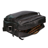 Borsa a tracolla unisex in vera pelle 100% pelle di vacchetta SN5862747-BLACK Santini Firenze