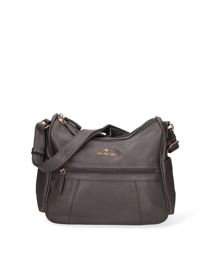 Borsa a tracolla da donna Ecopelle BC1383-GREY