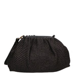 Borsa a tracolla da donna Paglia e pelle MYB-7011-SS-NERO 61+12 TABRU My Best Bag
