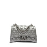 Borsa a mano da donna 100% Pvc FLAT RHOMBUS M-SILVER Marc Ellis