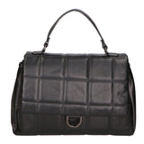 Purple Women's Handbag in Genuine Leather Made in Italy 17x28x7 cm