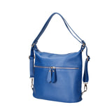 Women's White Convertible Shoulder Bag in Genuine Leather Made in Italy 30x26x9 cm