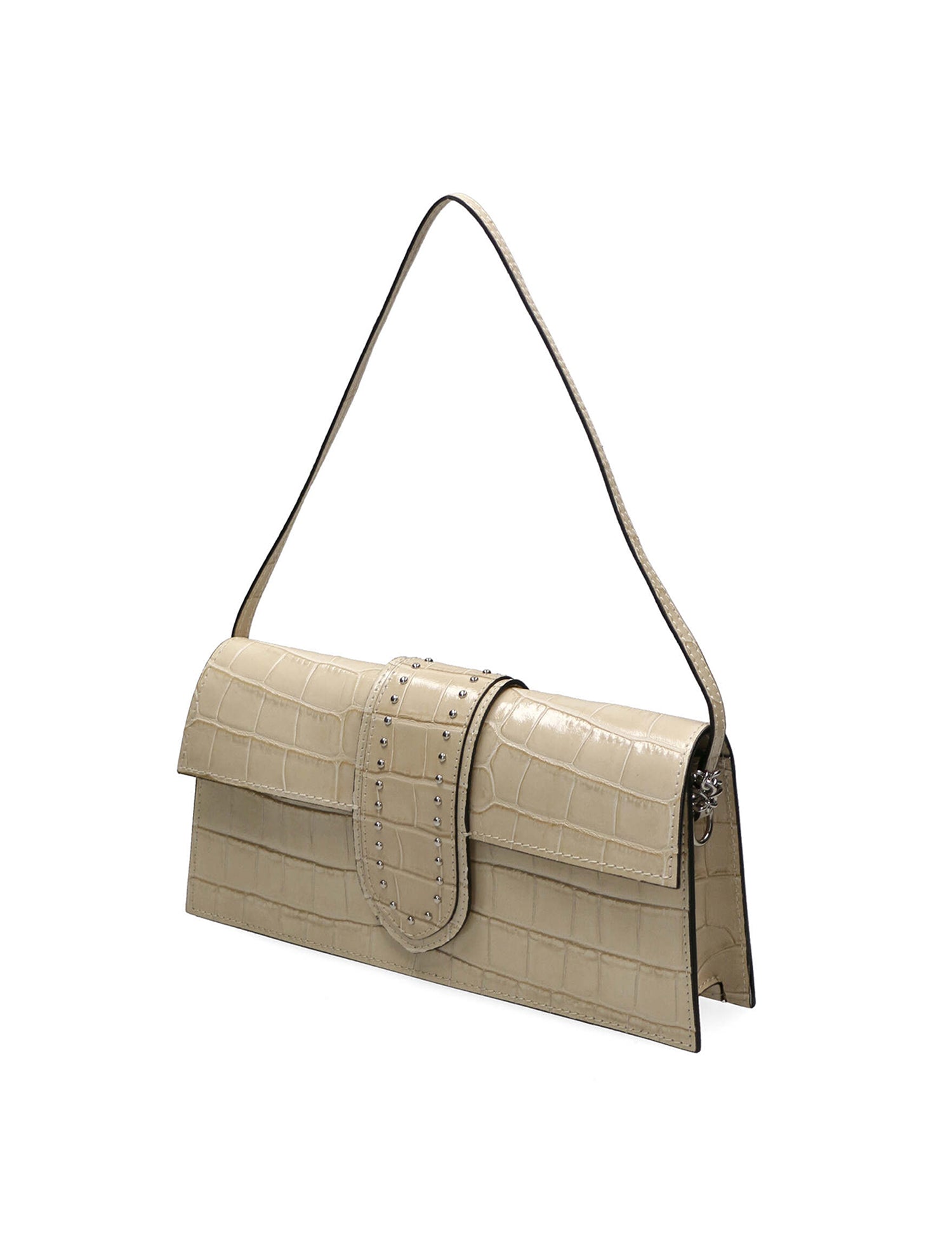 Alba Borsa a spalla da donna Vera pelle 04734-B37 BEIGE Gave Lux