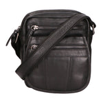 Borsa a tracolla unisex vera pelle 100% Made in Italy SN5862547-BLACK Santini Firenze