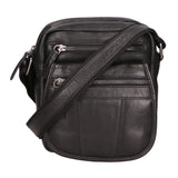 Borsa a tracolla unisex vera pelle 100% Made in Italy SN5862547-BLACK Santini Firenze