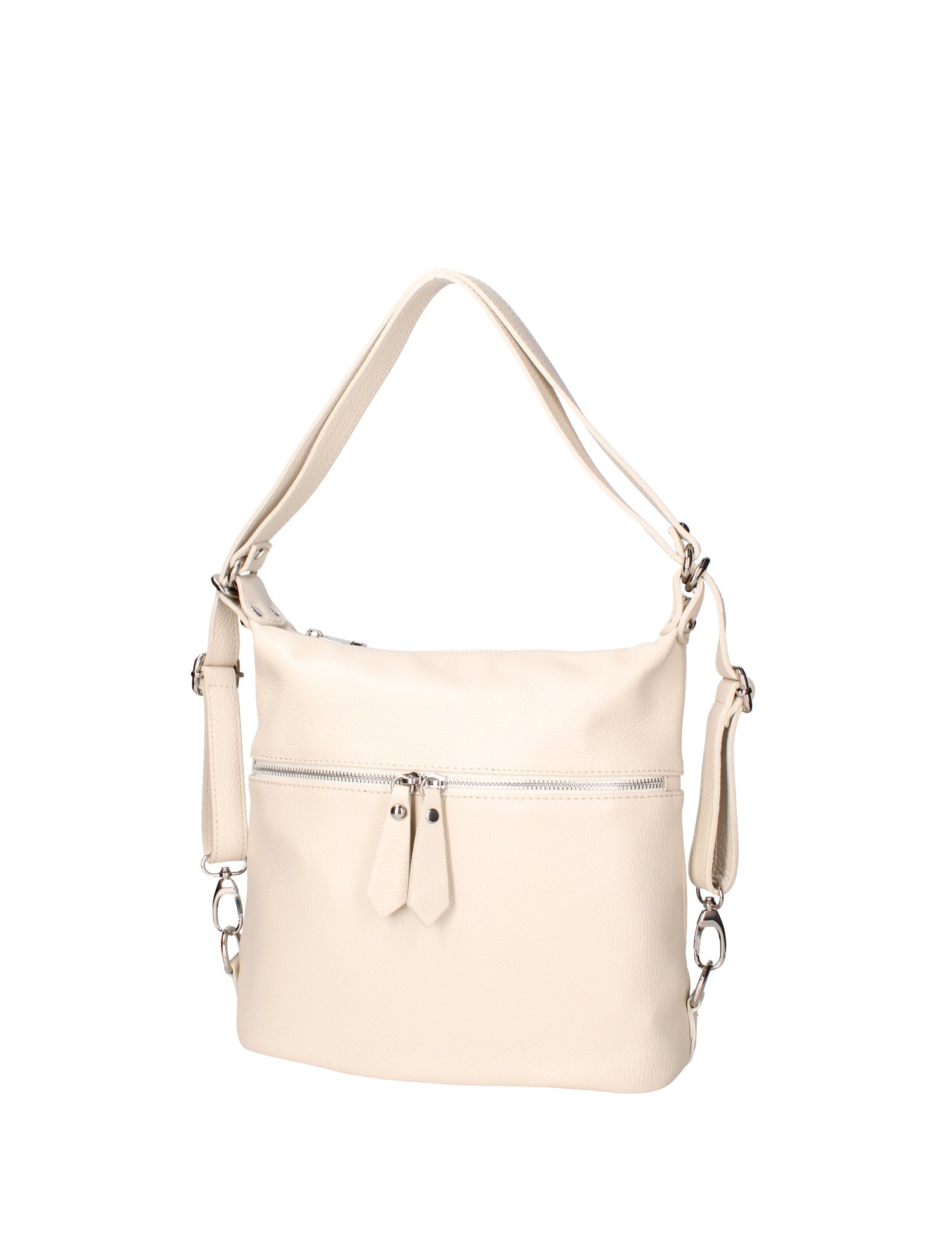 Bianca Borsa a spalla da donna Vera pelle 07136-D37 LATTE Viola Castellani