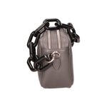 Barbara Borsa a spalla da donna Vera pelle 05706-D27 GRIGIO SCURO DARK GREY Gave Lux