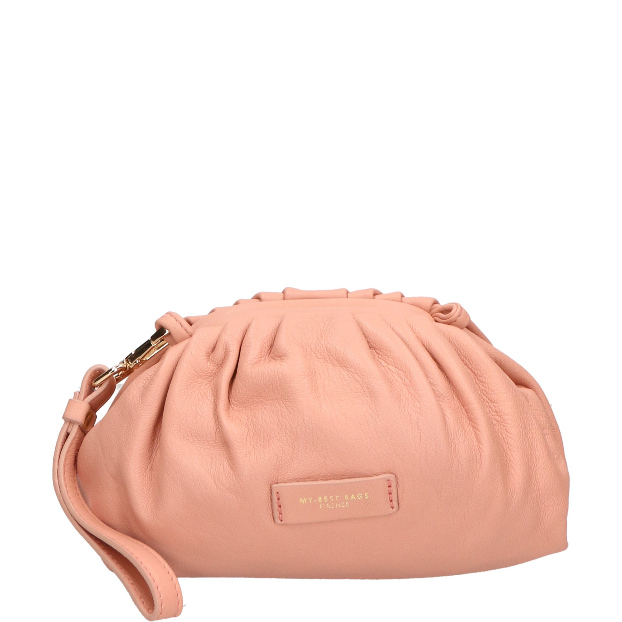 Borsa a tracolla da donna 100% pelle MYB-7009-SS-PEACH ROSE My Best Bag