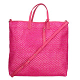 Borsa a mano da donna Paglia e pelle MYB-7027-SS-309 FUXIA My Best Bag