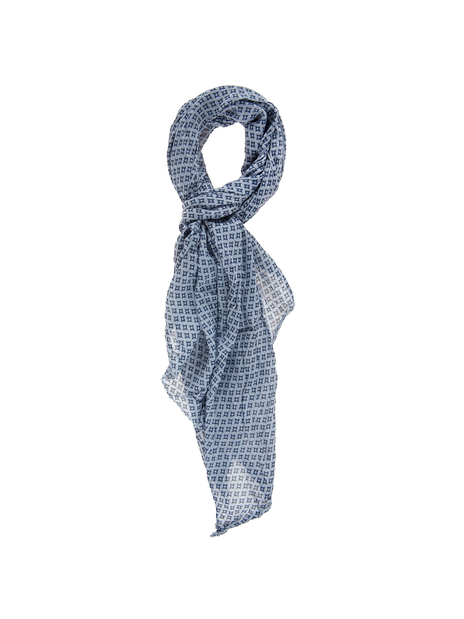 Cotone e Seta L2022-BLU Foulard Donna Stella Gave Lux