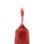 Borsa da viaggio unisex in vera pelle 100% cotone 4037-ROSSO Alessia Firenze