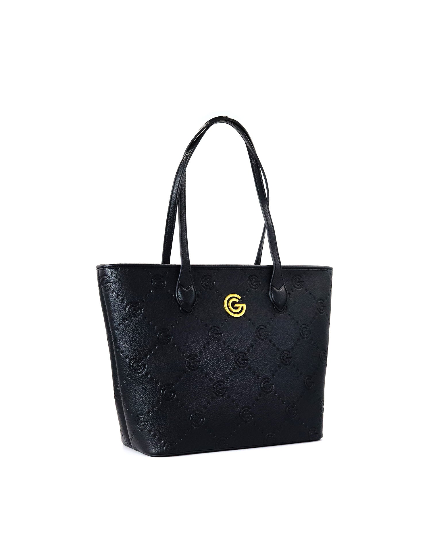 Borsa a spalla da donna 100% pelle vegana PU GGB023BLK Gabriella G Firenze